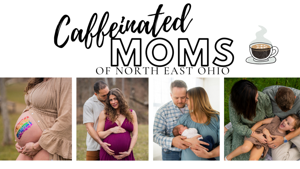 Caffeinated moms of northeast ohio facebook group cover photo hosted by christella photography and alison altrui 